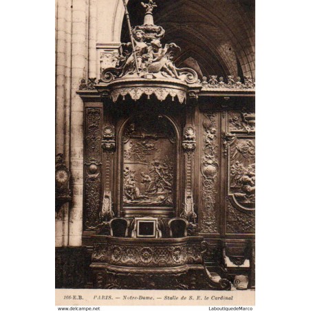 75 - Paris - Intérieur de la Cathédrale Notre-Dame - Dos Divisé