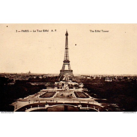 75 - Paris - La Tour Eiffel - Dos Divisé