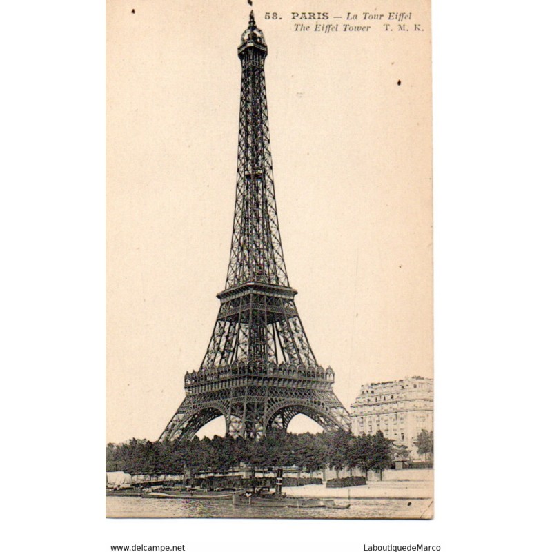 75 - Paris - La Tour Eiffel - Dos Divisé