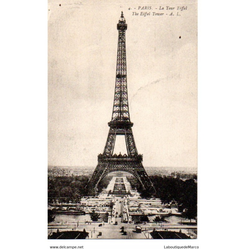 75 - Paris - La Tour Eiffel - Dos Divisé