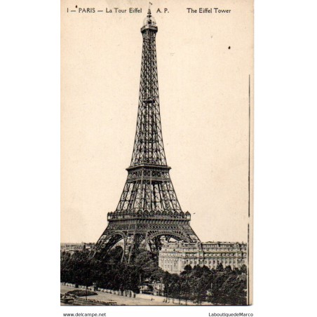 75 - Paris - La Tour Eiffel - Dos Divisé