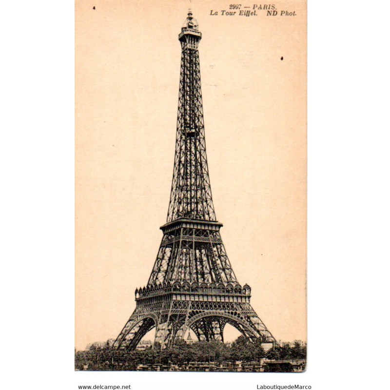 75 - Paris - La Tour Eiffel - Dos Divisé