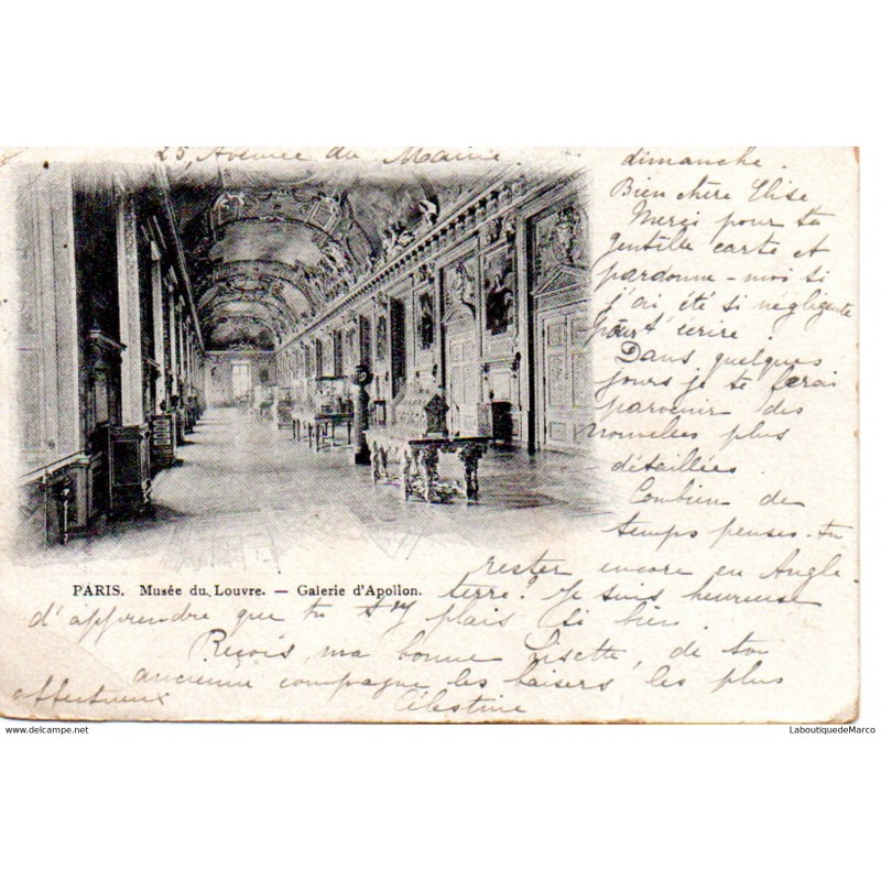 75 - Paris - L'intérieur du Musée du Louvre - Dos non Divisé