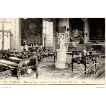 75 - Paris - L'intérieur du Musée du Louvre - Dos Divisé
