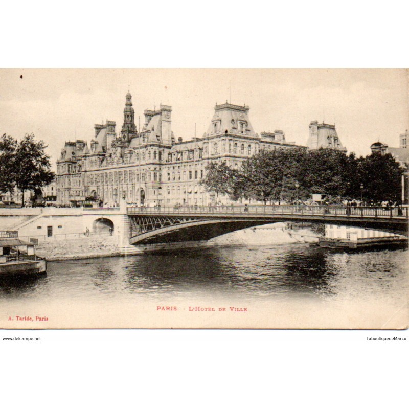 75 - Paris - L'Hôtel de Ville - Dos Divisé