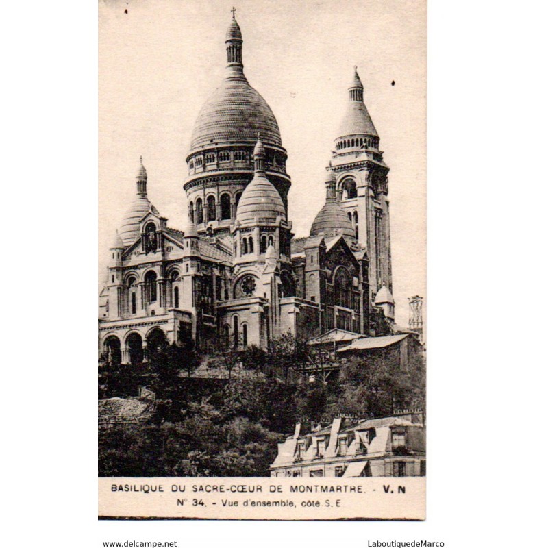 75 - Paris - Basilique du Sacré-Coeur de Montmartre - Dos Divisé