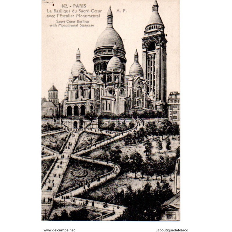 75 - Paris - Basilique du Sacré-Coeur de Montmartre - Dos Divisé