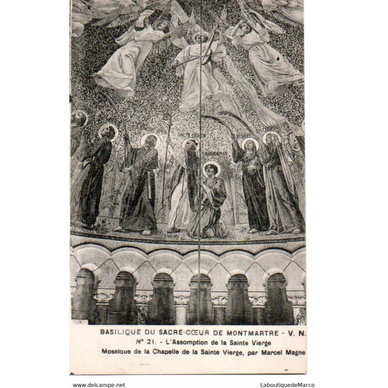 75 - Paris - Intérieur de la Basilique du Sacré-Coeur -Dos Divisé