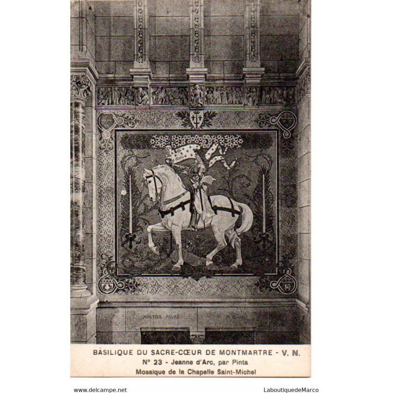 75 - Paris - Intérieur de la Basilique du Sacré-Coeur -Dos Divisé