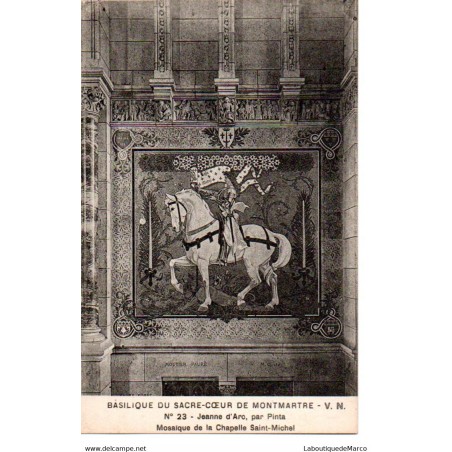 75 - Paris - Intérieur de la Basilique du Sacré-Coeur -Dos Divisé