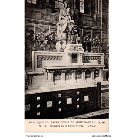 75 - Paris - Intérieur de la Basilique du Sacré-Coeur -Dos Divisé