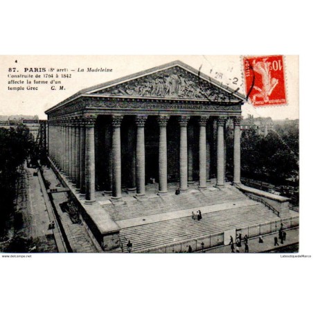 75 - Paris - L'Eglise de la Madeleine - Dos Divisé