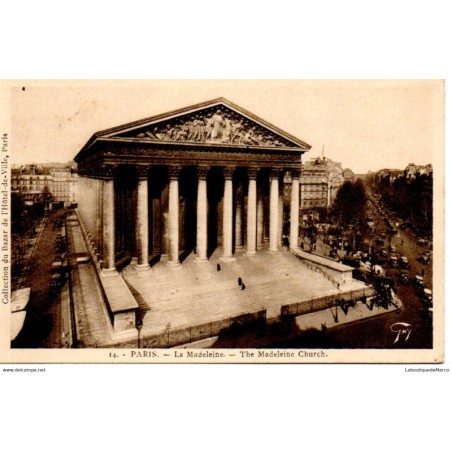 75 - Paris - L'Eglise de la Madeleine - Dos Divisé