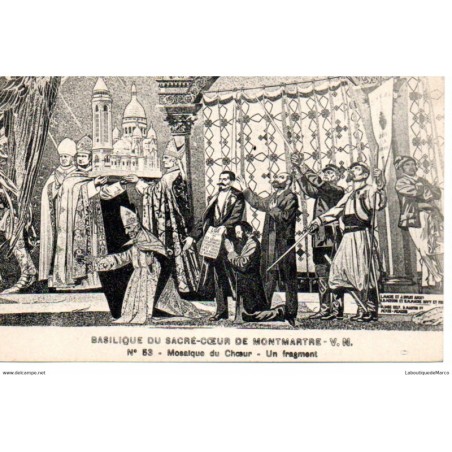 75 - Paris - Intérieur de la Basilique du Sacré-Coeur - Dos Divisé