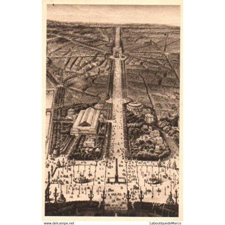 75 - Paris - Avenue des Champs-Elysées - Dos Divisé