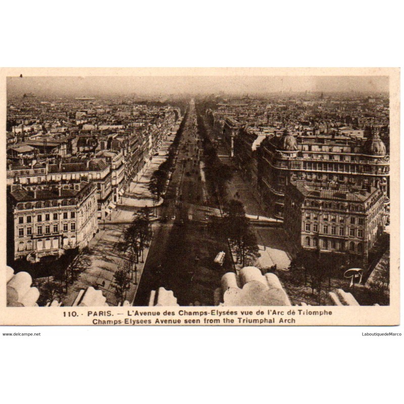 75 - Paris - Avenue des Champs-Elysées - Dos Divisé