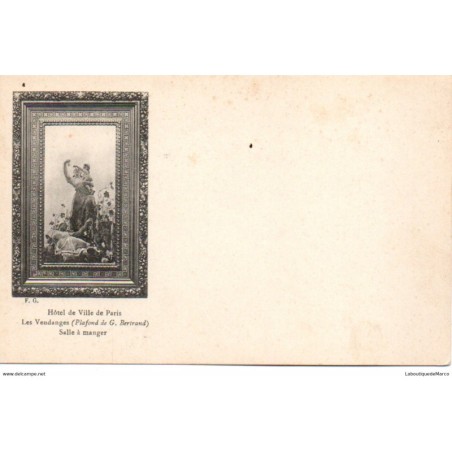 75 - Paris - Tableau de l'Hôtel de Ville - Dos non Divisé