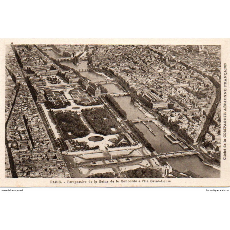 75 - Paris - Vue sur la Seine et les Ponts - Dos Divisé