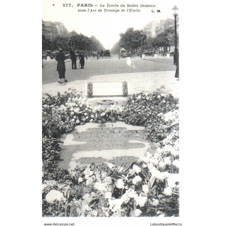 75 - Paris - La Tombe du Soldat inconnu - Dos Divisé