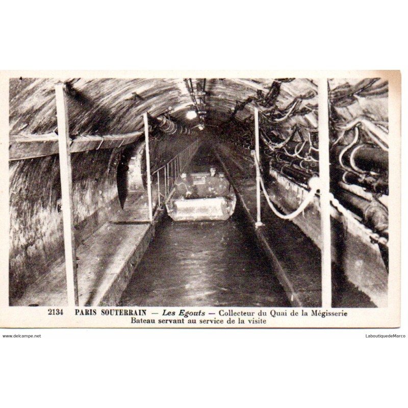 75 - Paris - Les Souterrain - Les Egouts - Dos Divisé
