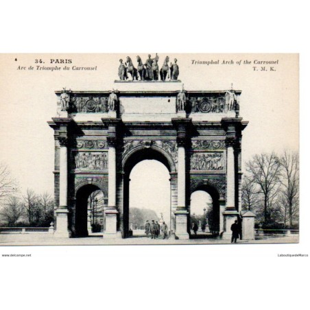 75 - Paris - Arc de Triomphe du Carrousel - Dos Divisé