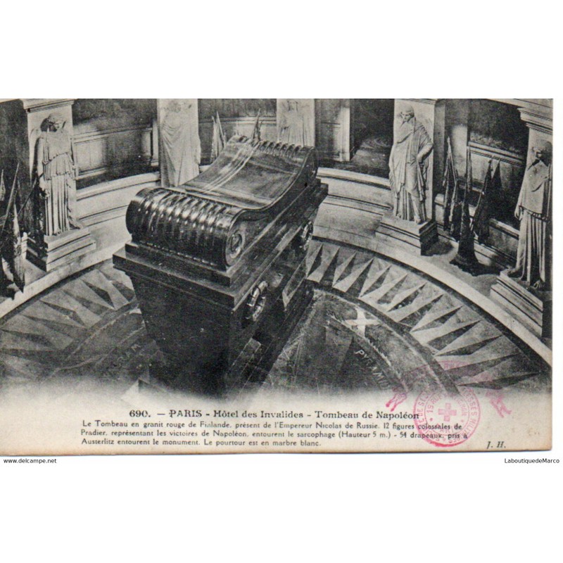 75 - Paris - Tombeau de Napoléon 1er - Dos Divisé