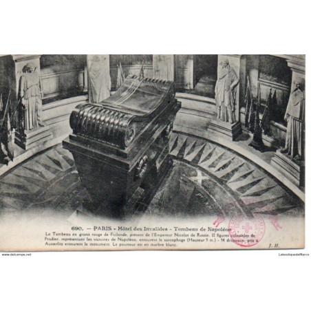 75 - Paris - Tombeau de Napoléon 1er - Dos Divisé