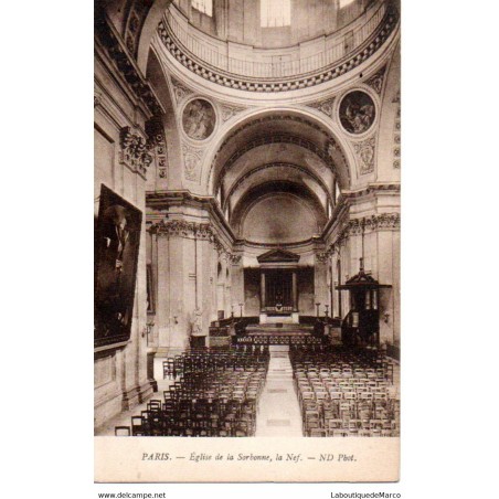 75 - Paris - Eglise de la Sorbonne - Dos Divisé