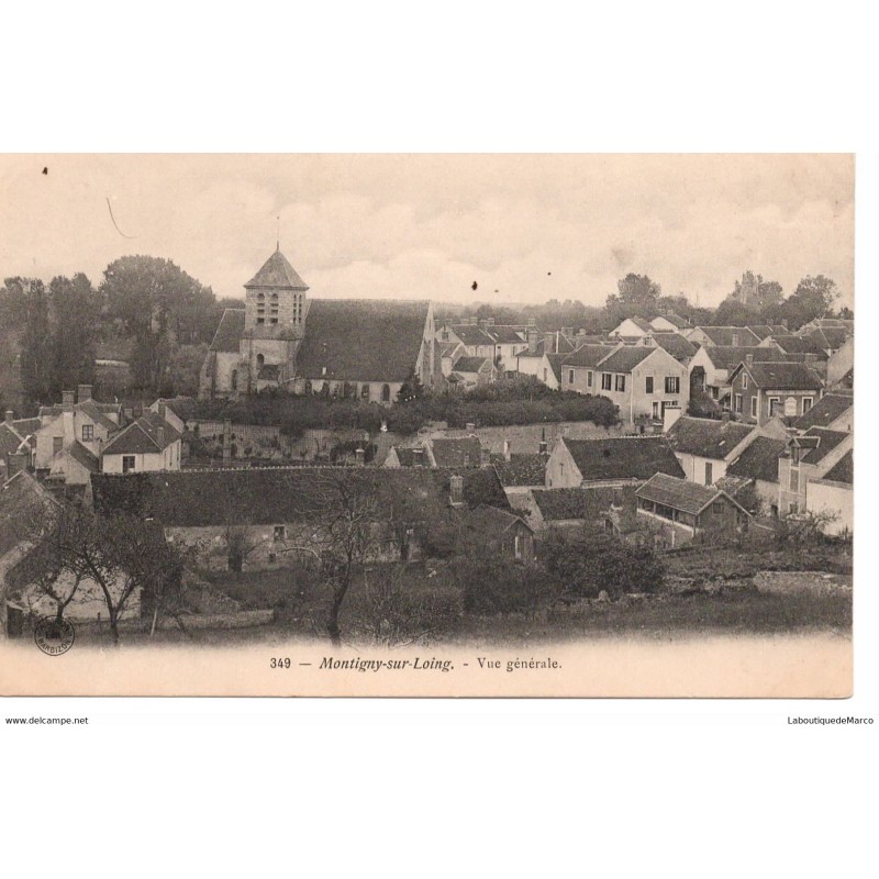 77 - Montigny-sur-Loing - Vue Générale - Dos Divisé