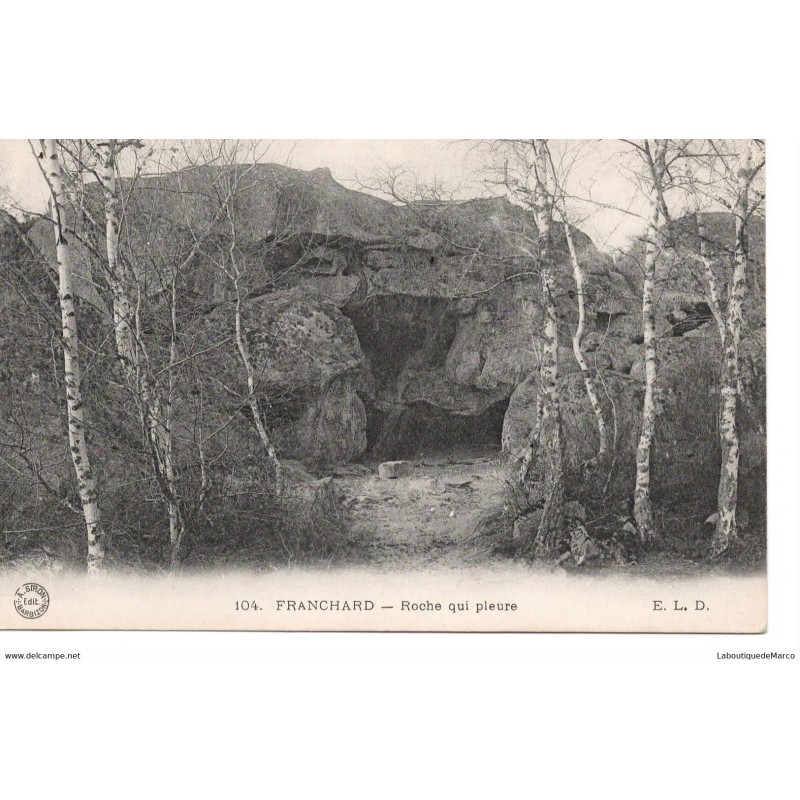 77 - Franchard - La Roche qui pleure - Dos Divisé