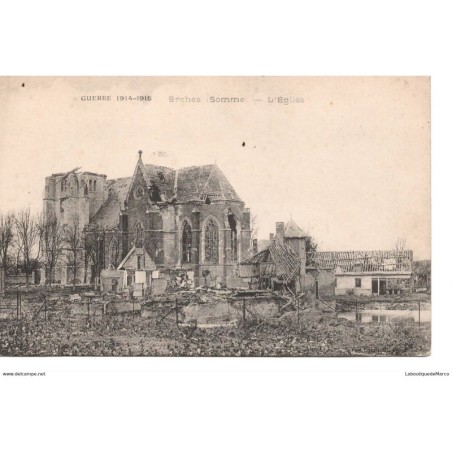 80 - Erches - L'Eglise - Guerre 1914-1915 - Dos Divisé