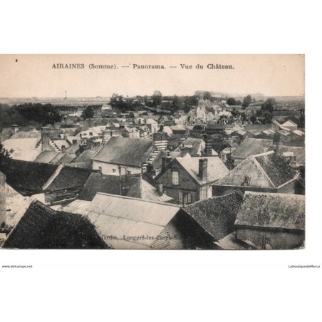 80 - Airaines - Panorama - Vue du Château - Dos Divisé