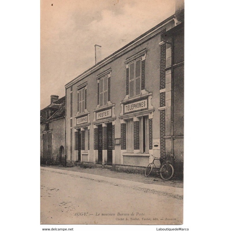 89 - Augy - Le Nouveau Bureau de Poste - Dos Divisé