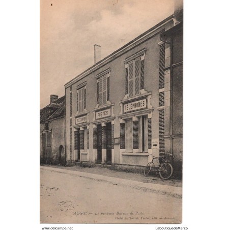 89 - Augy - Le Nouveau Bureau de Poste - Dos Divisé