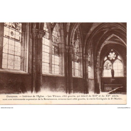 93 - Champeaux - Intérieur de l'Eglise - Dos Divisé