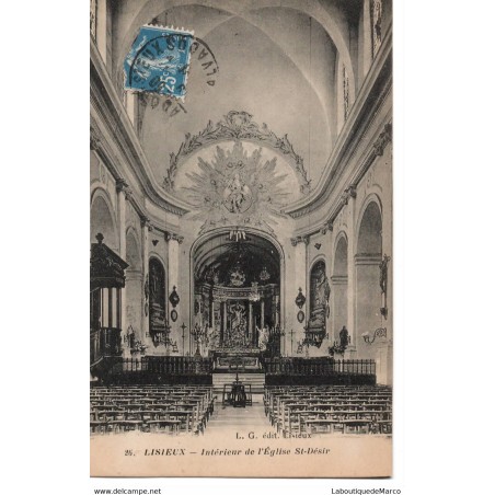 14 - Lisieux - Intérieur de l'Eglise St-Désir - Dos Divisé