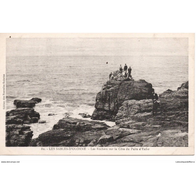 85 - Sables d'Olonne - Les Rochers sur la Côte du Puits d'Enfer - Dos Divisé