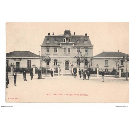 34 - BEZIERS - Le Quartier Général - Dos Divisé