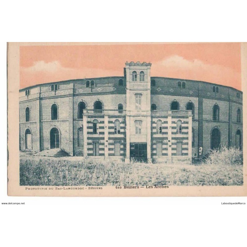 34 - BEZIERS - Les Arènes - Dos Divisé