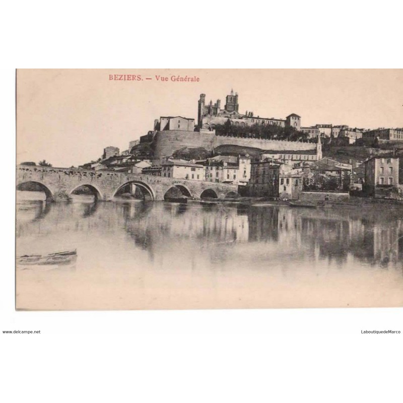 34 - BEZIERS - Vue Générale - Dos Divisé