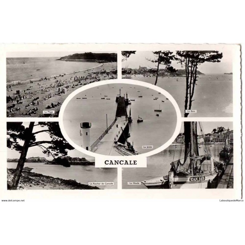 35 - CANCALE - La Plage, La Baie, Le Rocher de Cancale, La Houle - Dos Divisé