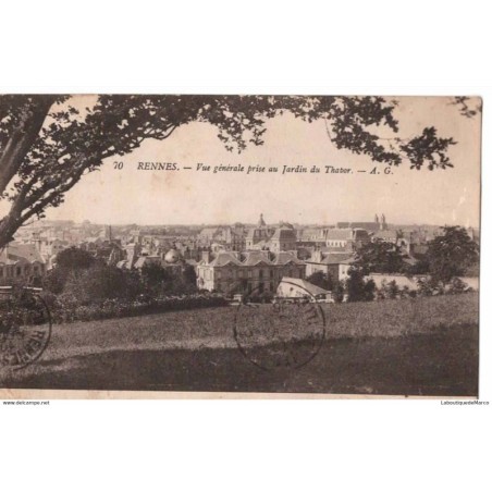 35 - RENNES - Vue générale prise au Jardin du Thabor - Dos Divisé