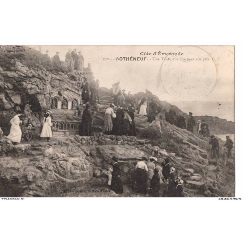 35 - ROTHENEUF - Une Visite aux Rochers sculptés - Dos Divisé