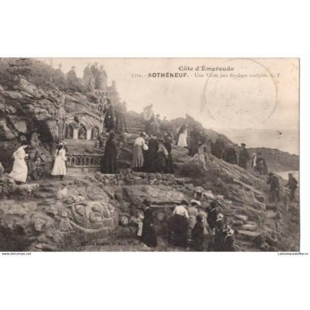 35 - ROTHENEUF - Une Visite aux Rochers sculptés - Dos Divisé