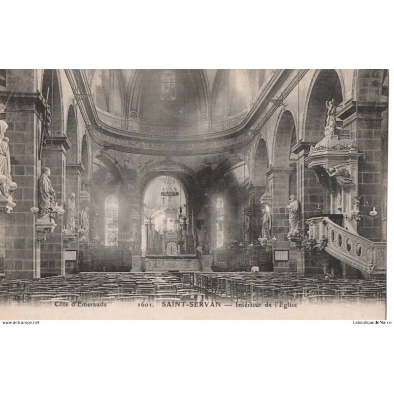35 - SAINT-SERVAN - Intérieur de l'Eglise - Dos Divisé