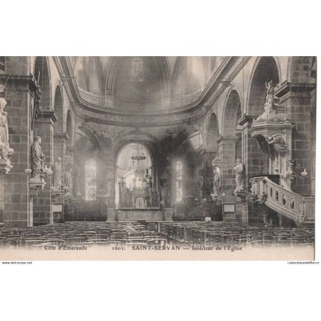 35 - SAINT-SERVAN - Intérieur de l'Eglise - Dos Divisé