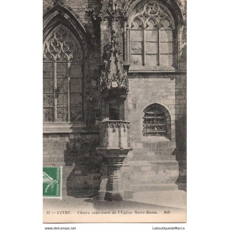 35 - VITRE - Chaire extérieure de l'Eglise Notre-Dame - Dos Divisé