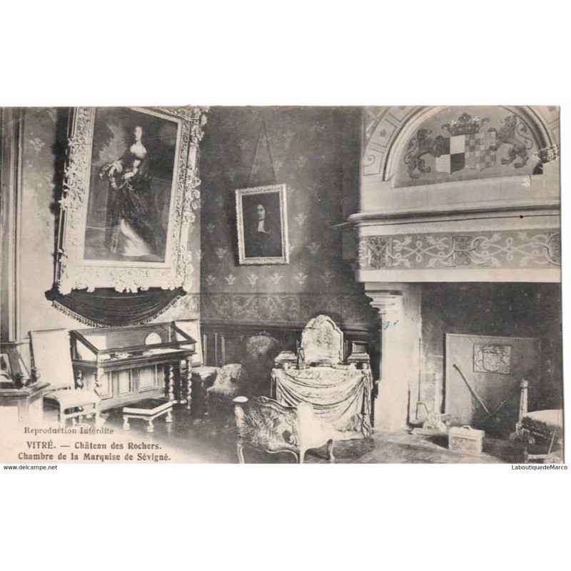 35 - VITRE - Château des Rochers - Chambre de la Marquise de Sévigné