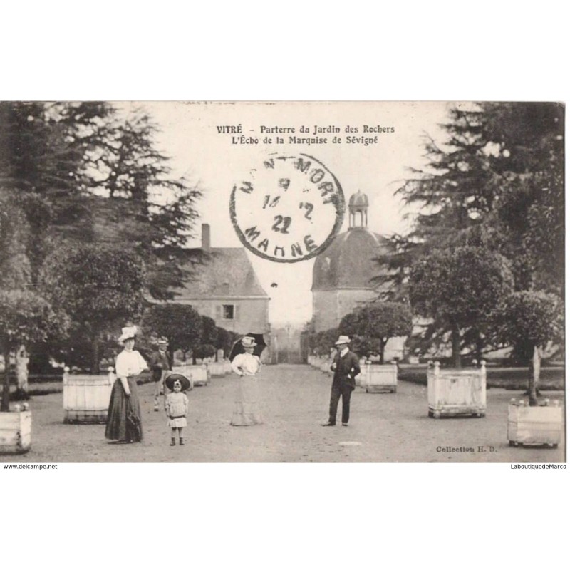 35 - VITRE - Parterre du Jardin des Rochers - Dos Divisé