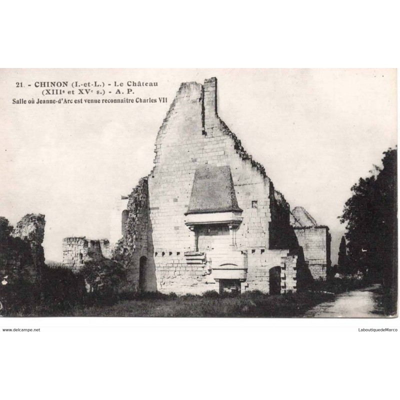 37 - CHINON - Le Château - Dos Divisé